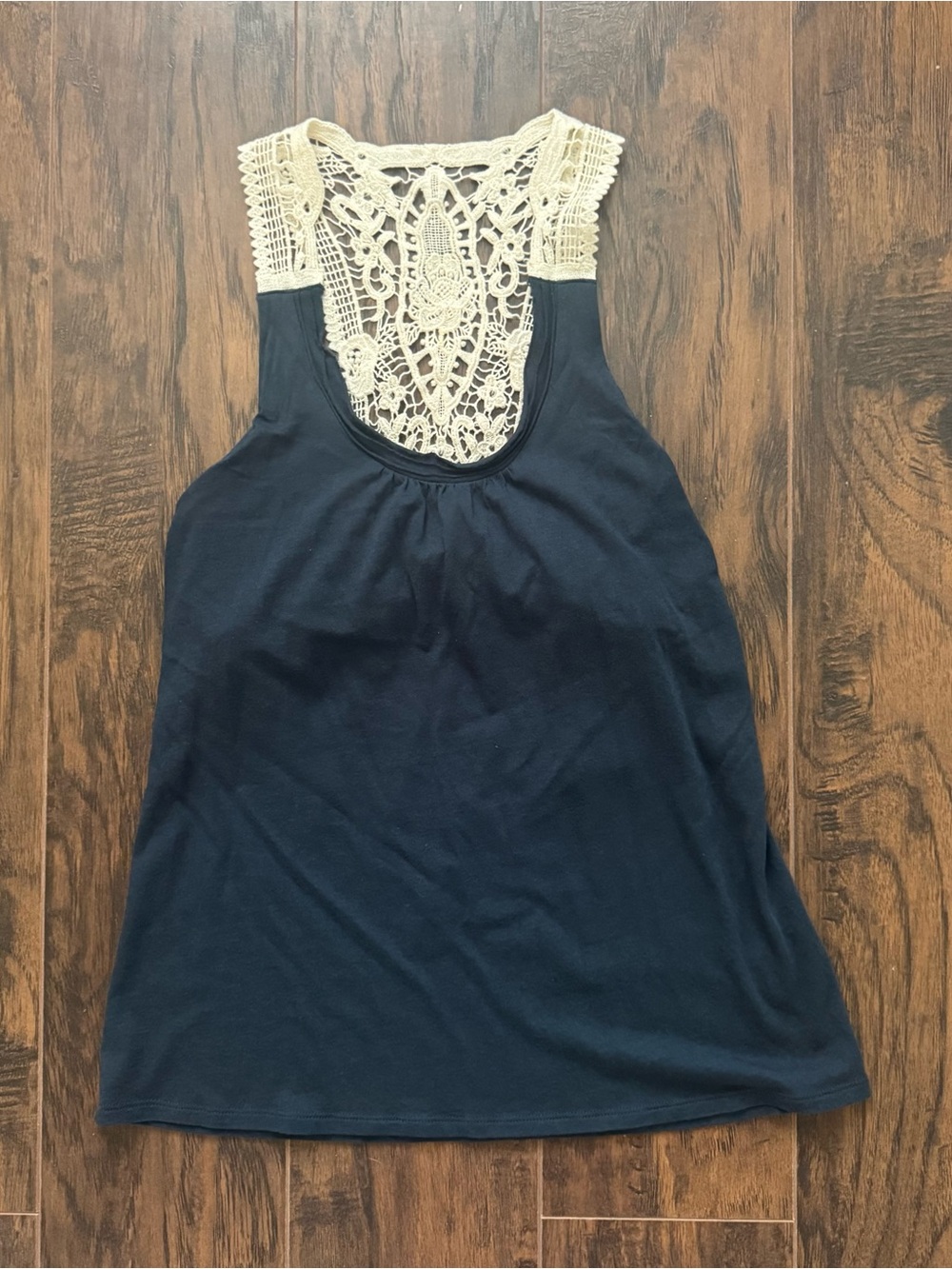 Banana Republic Navy Blue Lace BackTank Top Size Medium